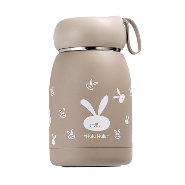 Söt Flaska Bärbar Termosmugg Isolering Kopp Kaffekopp Flaskor Vakuum H0 X5T4 green 320ml