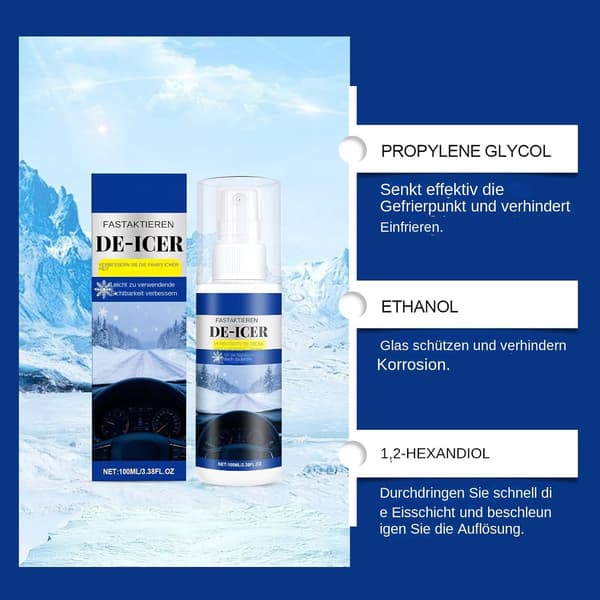 Afvisende spray til – vinter – fjernelsesvæske