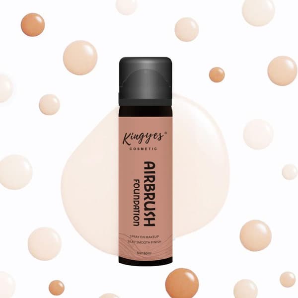 Airbrush Foundation Makeup Spray, Vanntett Full Dekning Foundation Double-headed + 1 flat-headed