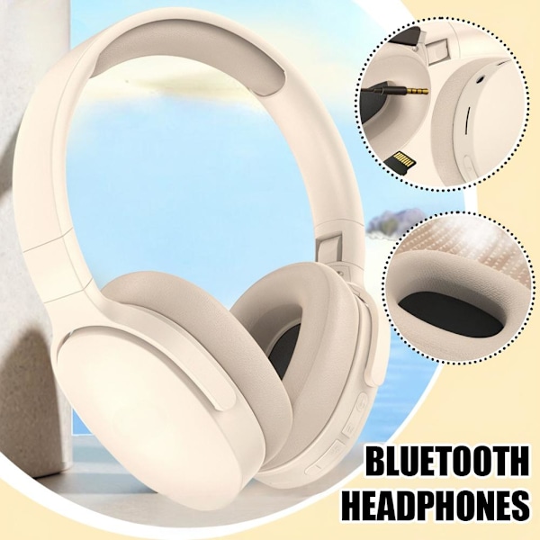 #P2961 Trådlösa Bluetooth 5.3 Hörlurar Over Ear Hifi Stereo He Black 1 set