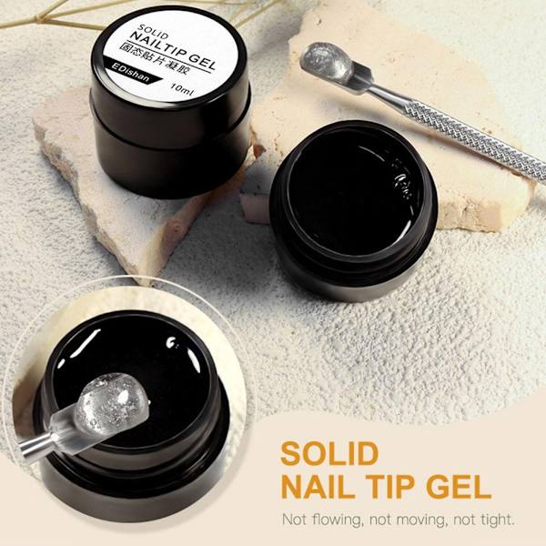 10ml Solid Nagelspetsar Gel Solid State Chip Lim Extension Akryl Snabbtorkande Nagel S7m8