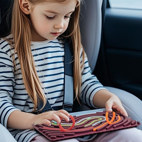 Sensorisk aktivitetsbräda Fidget Leksaker för barn 3+ & Vuxna med Reli round rainbow 1 board+10 sticks