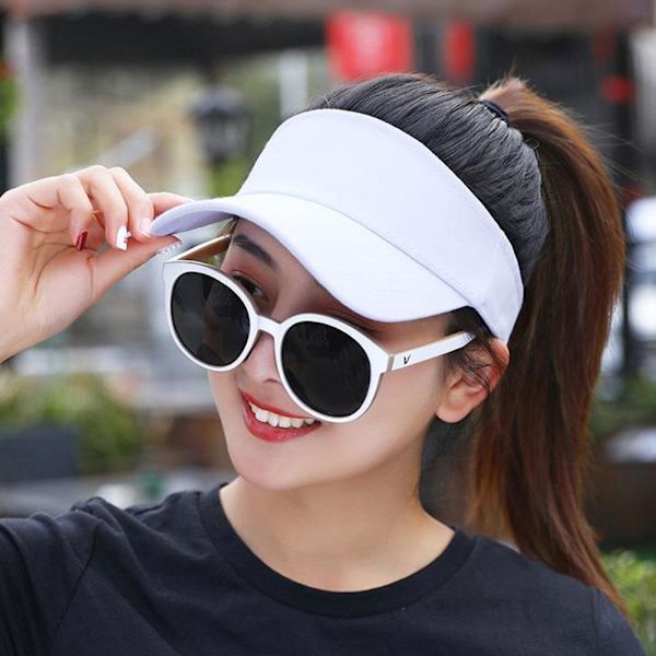 Ny solskärm justerbar sport tennis golf huvudband keps män kvinnor black one-size