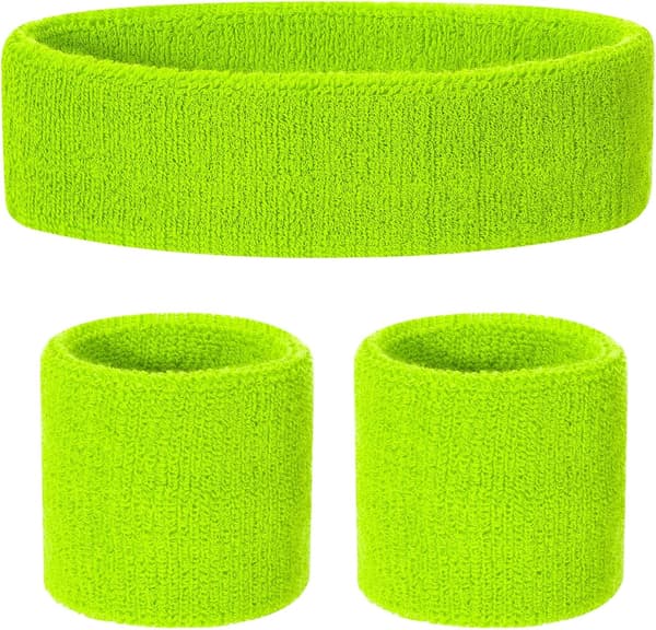 Svettband för barn Pannband Armband Set - Atletisk bomull