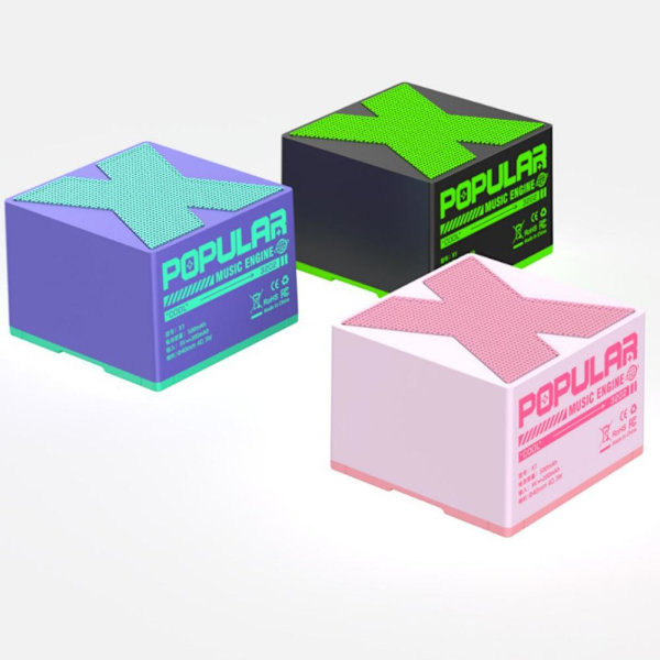 Trådlös Bluetooth-högtalare I6O9 pink 1 set