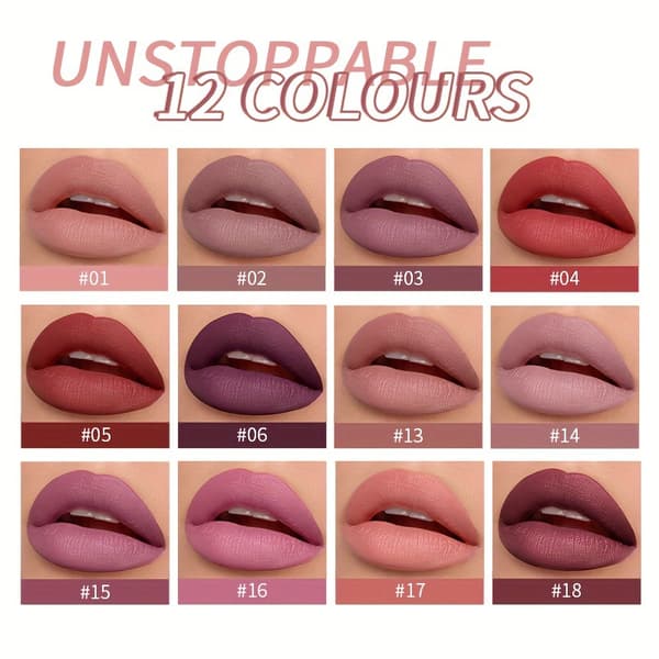 Lipgloss + lipliner sett, matt leppestift, sminke, lipgloss CS386A+B