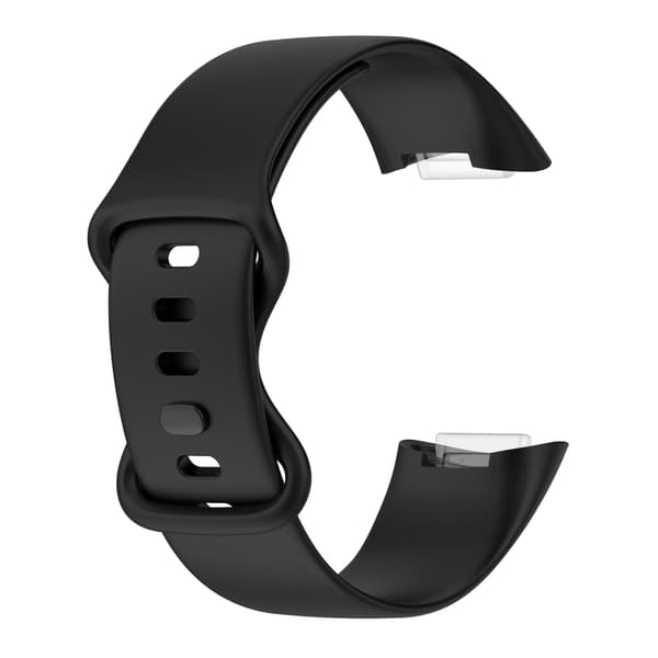 Silikoniranneke Fitbit Charge 5 ja Charge 6 -kelloille, musta M