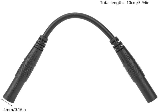 1 pari 10 cm 4 mm banaanipistokekaapeli – yleismittarin testijohdot