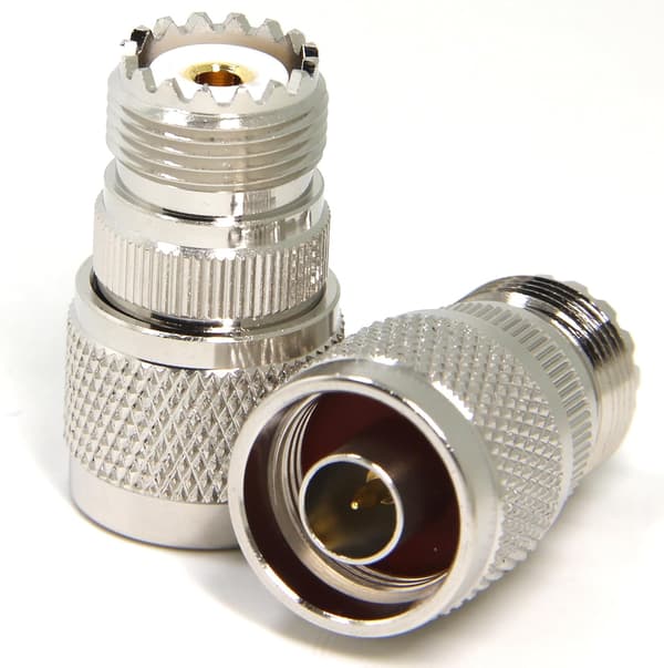 2-pack N-typ hane till UHF hona SO239-adapter