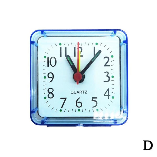 Små väckarklockor Resa Kontor Kvadratisk Kvarts Väckarklockor Skrivbord blue 6.1*5.5*2.7cm