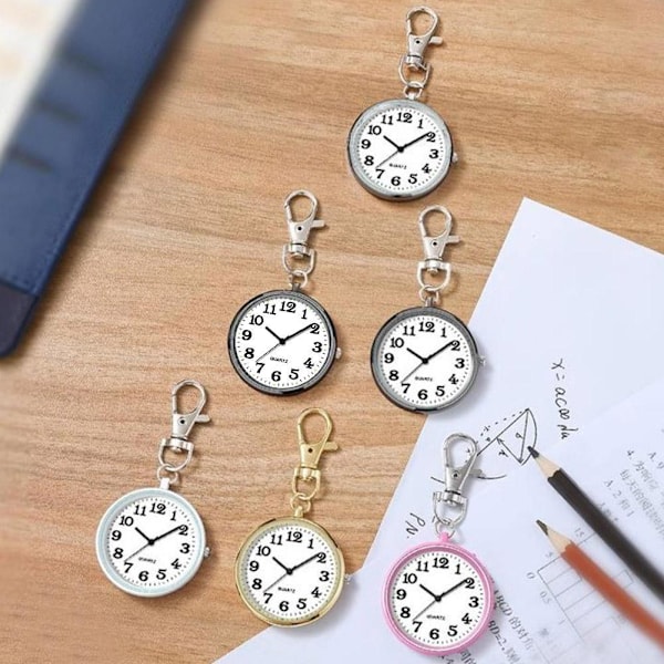 Kreativ Fickur Nyckelring Modeväska Examen Ficka Nyckelring Hänge Klocka P3L1 Golden One size