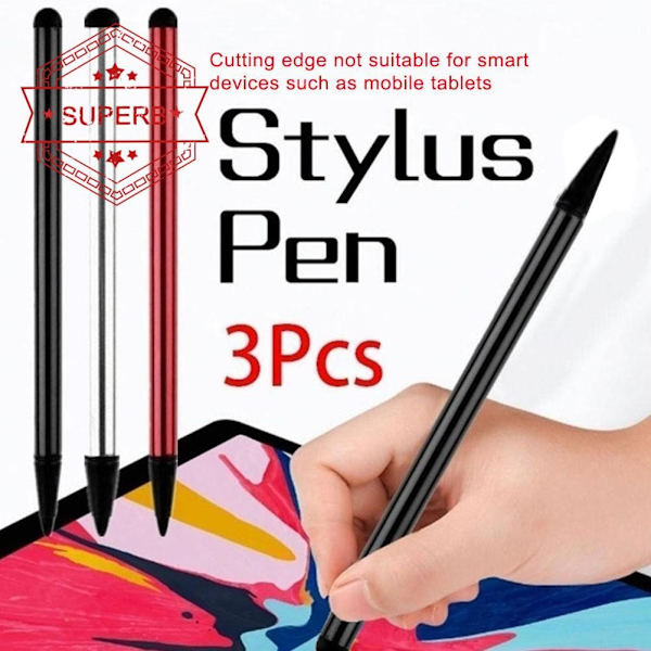 Enkel Dubbelverkande Pekskärmspenna Mobiltelefon Stylus Rörpenna Touch Q4b5 red One-size