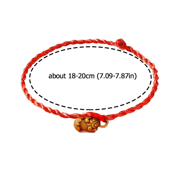 Nyårsgåva Lyckohänder Armband Rött Rep Liten Gåva Armband C One size