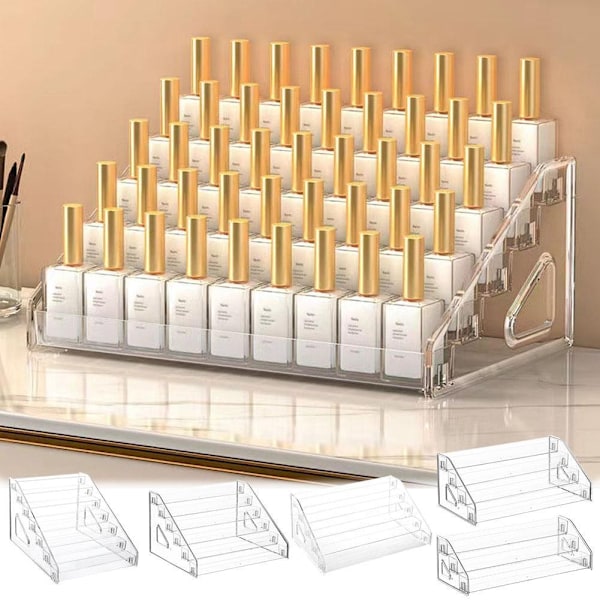 Transparent Akryl Display Rack Flerlagers Nagellack Skrivbord Butik Leksaksförvaring Verktyg Display T1y9 5-layer 1pcs