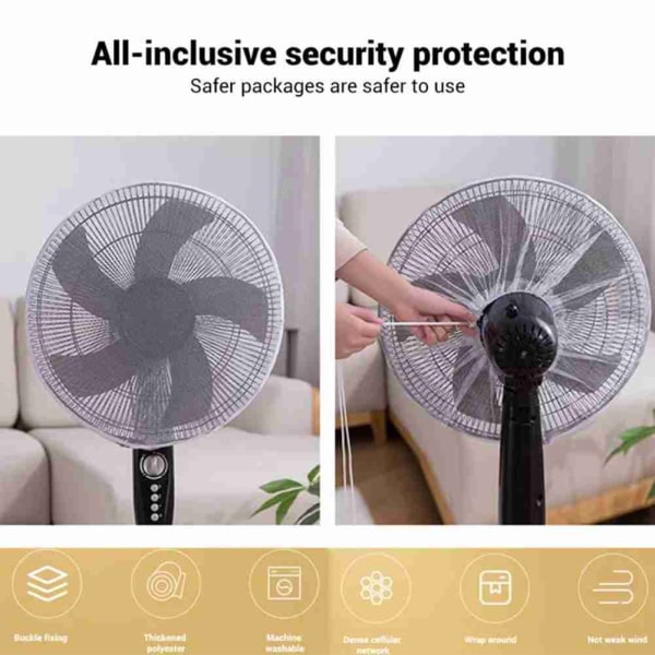 Fläktskydd Säkerhetsskydd Barn Babyskydd Anti-kläm Fingerskydd Nät Dammskydd Elektrisk Barn D3C2 white One-size