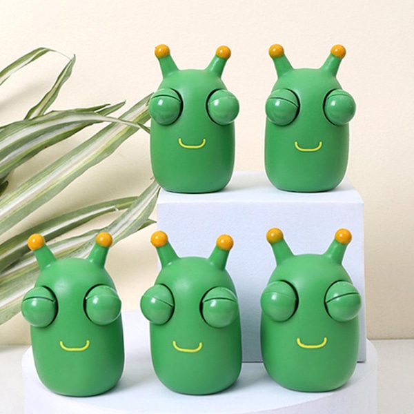 Söt Grön Bugg Öga Squishy Leksak Bugg Kläm Leksak Dekompressionsleksak