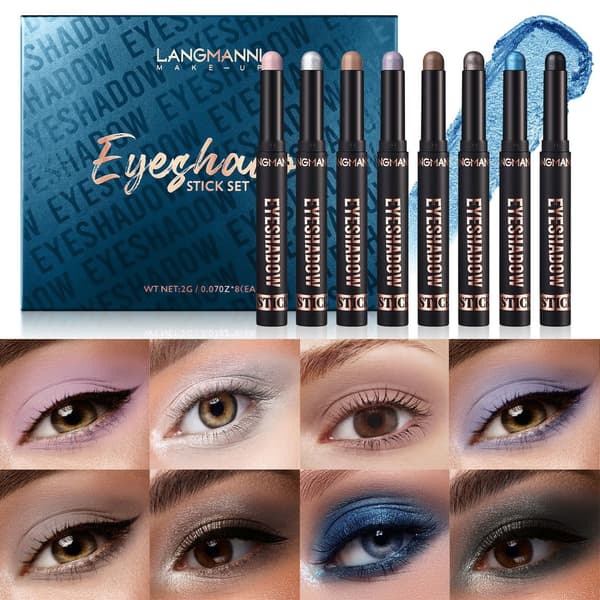 Gradient ögonskuggsstift för kladdfri, vattentät makeup på språng