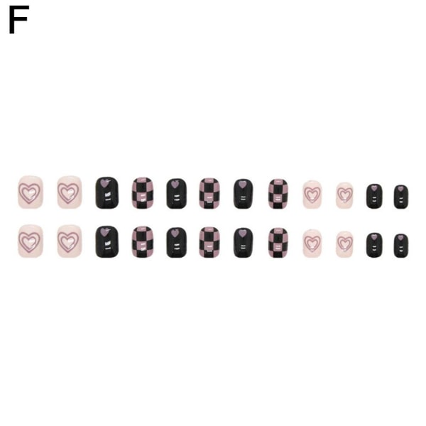 24st Nail Art Fake Nails DIY Fake Nail French Bling Finger Nail 6 one-size