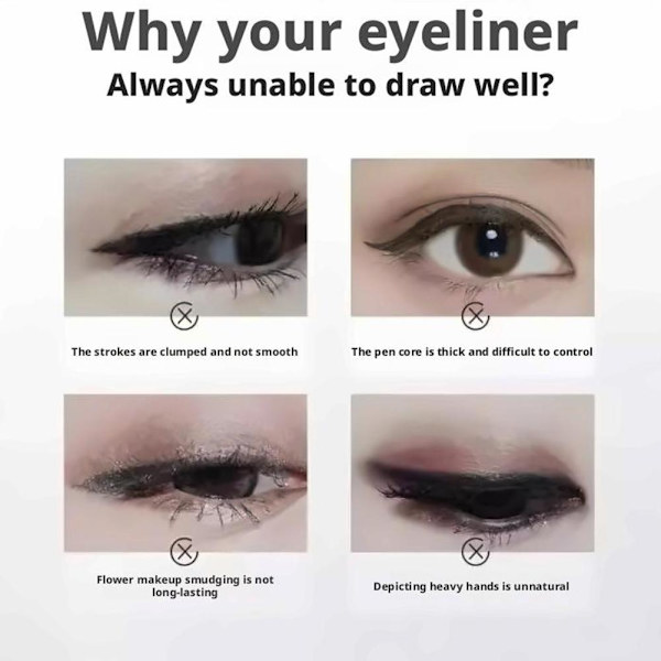 Vattentäta Eyeliners Snabbtorkande Eyeliners Vattentät Och Inte Yr Hälsa B8