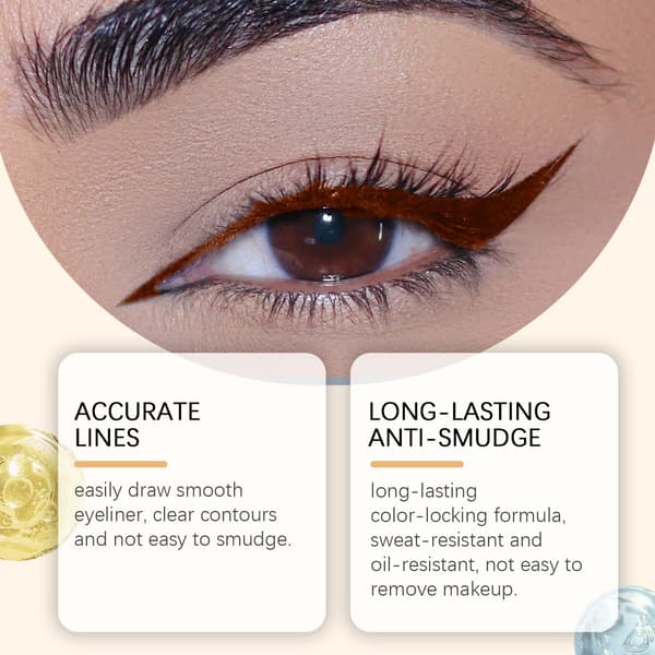 Bronsfärgad eyeliner, sminkpenna, ögonsmink