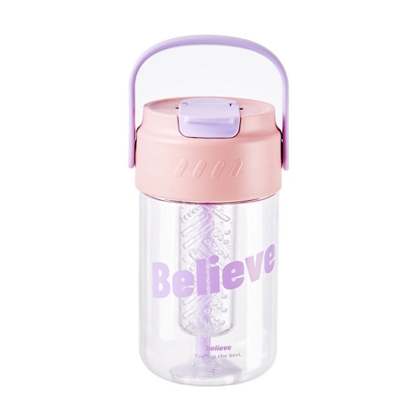 Vattenkopp 600ml Kreativ Enkel Dryck Tonkopp Bärbar pink 600ml