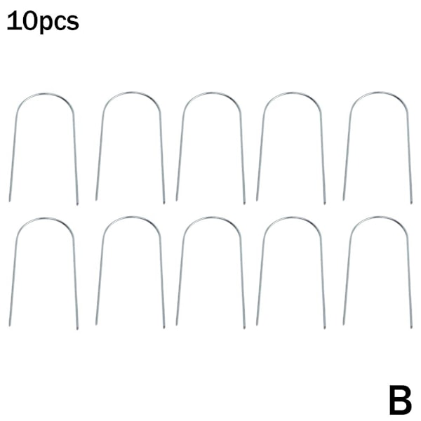 10-pack Trädgårdsspik, Galvaniserade Gårdsklammer U-formade Staket Dr 15cm 1set