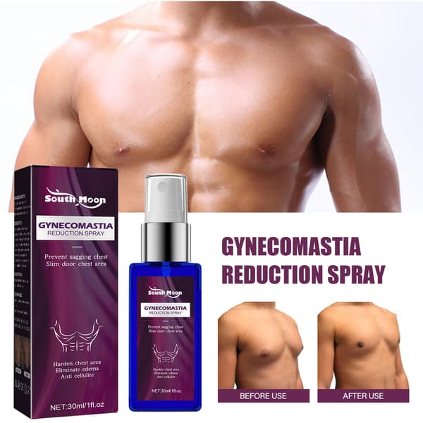 Bröstvårdsspray för män, massage för bröstmuskelformning, kroppsvårdsspray