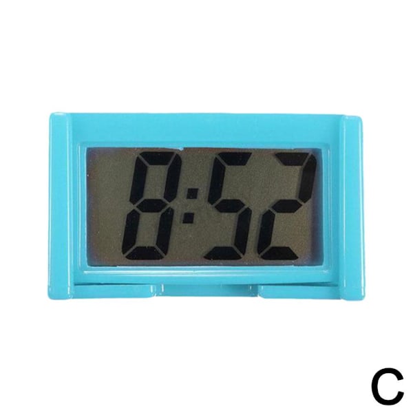 Mini Digital LCD Bordsklocka för Bilinstrumentbräda Datum Tid Kalendrar UK C 1pcs