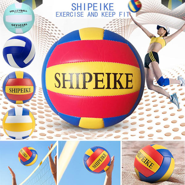 Molten Storlek 5 Volleyboll Mjuk Spel Tävling Sommar Beachvolleyboll L4Q1 Pump+Gas needle+Net bag 1 set