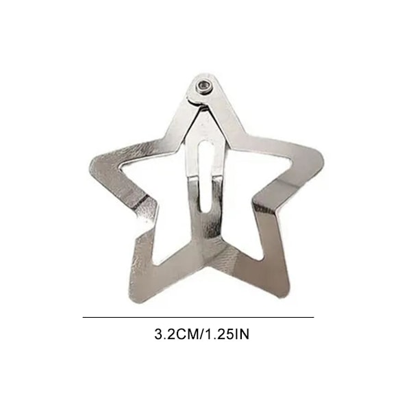 10X Kvinnor Stjärna Hårklämma Hårnål Barrett Stick Bobby Pin Clip Sida W3G0 O1X7
