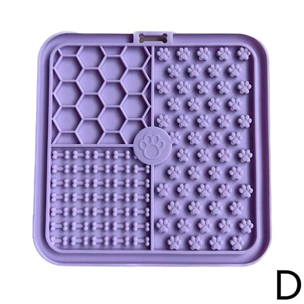 1x Husdjursplatsmat Katt Långsam Matningsmatta Hund Långsamt Mat Slickmattor Si Purple 1pcs