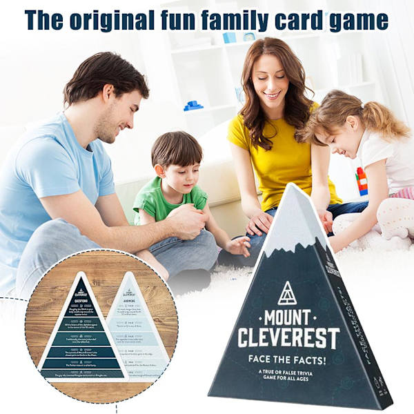 1/2x MOUNT CLEVEREST - Original Edition Kortspel Jul Trivia Rolig Familj F0 BlueA 1pcs