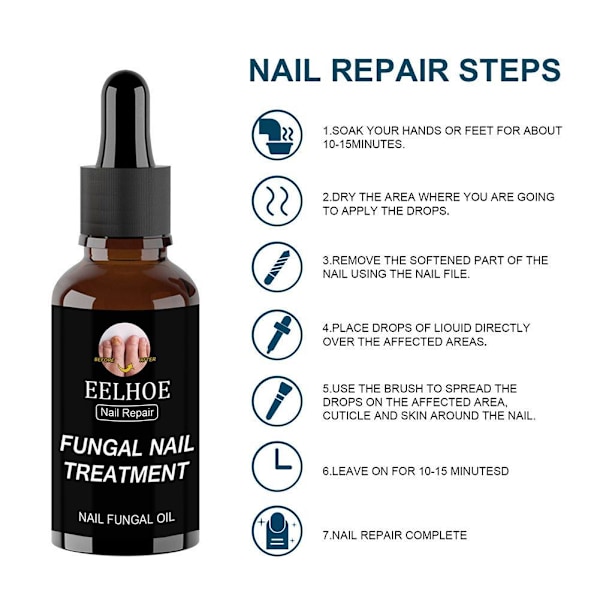 50ml EELHOE Nagelvårdslösning För Förtjockning Och Uppljusning Av Naglar Tar Bort Grå Och Döda A1X5 brownA 30ml