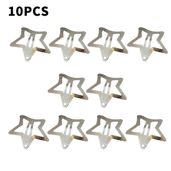 10X Kvinnor Stjärna Hårklämma Hårnål Barrett Stick Bobby Pin Clip Sida W3G0 O1X7