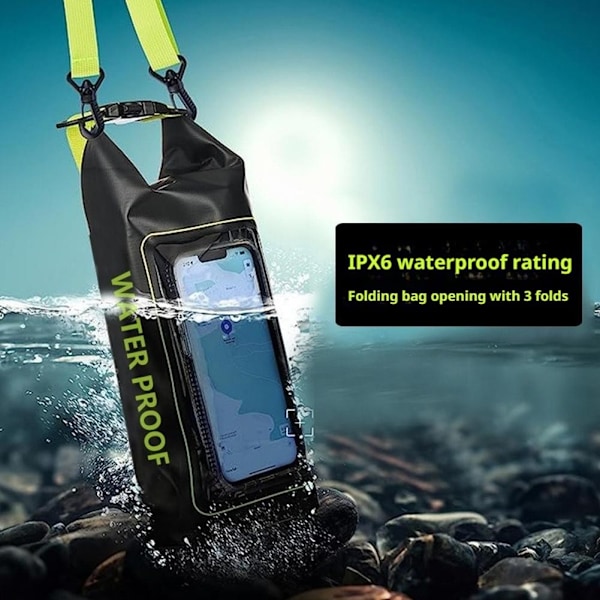 【cod】 Strandcamping Mobiltelefon Fuktsäker Väska Utomhus Crossbody Två-i-ett Väska C5v2 Orange 2L