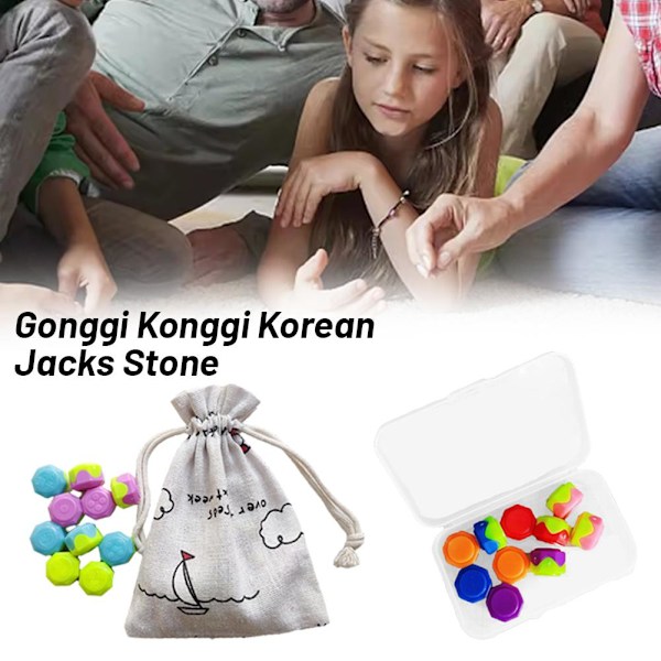 Saekdong Gong Gi Konggi / Koreansk traditionell jack stone-spel Style 2 10pcs+Free storage box