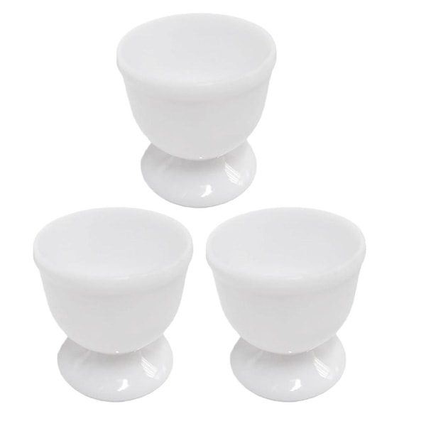 Äggkoppar Set om 4, Lättvikts Kokta Ägg Hållare Plast Enstaka 2pcs white 1pcs