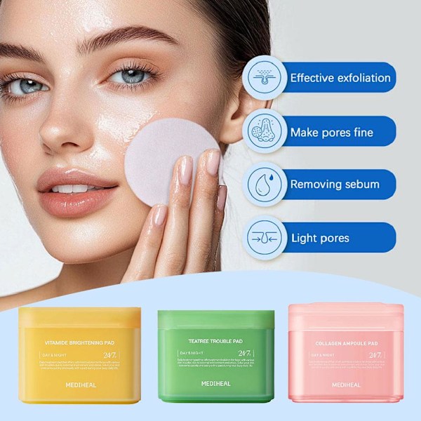 MEDIHEAL Retinol Collagen Lifting Pads 100 Pads Teatree 100pcs