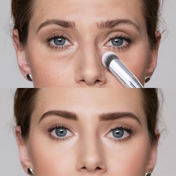 Bløde Glatte Makeupbørster Fejlfri Klassisk Foundation Concealer Børste Vinklet Rund Børste K1g3