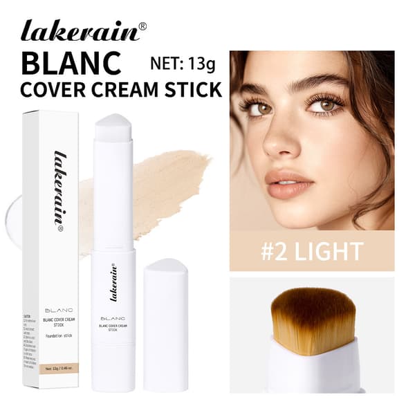 Triangle Foundation Stick, Letvægts Makeup Base og Concealer, Nude Finish Foundation Stick #2 Light 2#LIGHT