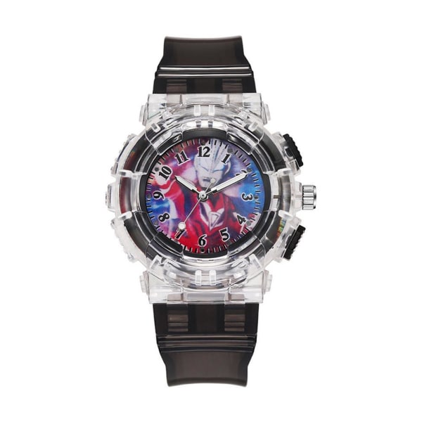 Cartoon Kids Spiderman Watch LED Light Barnklockor för pojkar Gir H One size