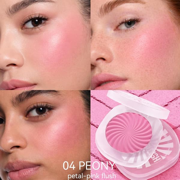 Fræk Blush, Talkumfri Mat Pudderblush, Peony | Frisk kronbladrosa nuance til lys, blød hverdagsfarve til kinderne