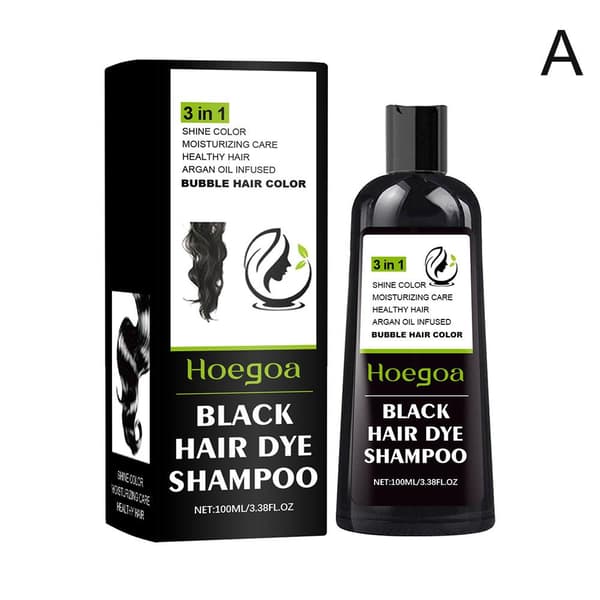 100g Hårfarve Shampoo Urte Hårfarve Shampoo Hvid Shampoo Sortfarvning Til Hår Hår Sort F9k2