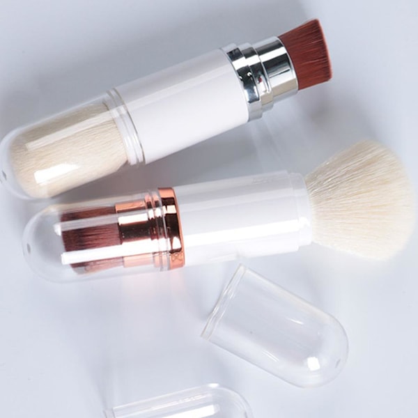 Foundation Brush Dubbelhuvud Multifunktionell Smink Återdragbar Varm Borste S1N0
