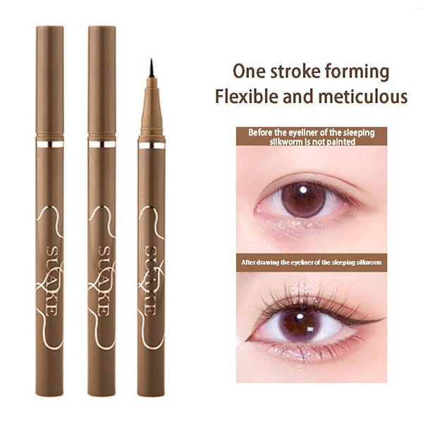 Smal flytande eyelinerpen Silkesmask Bärbar & Chic Enkel applicati 2 # Brown ONE-SIZE