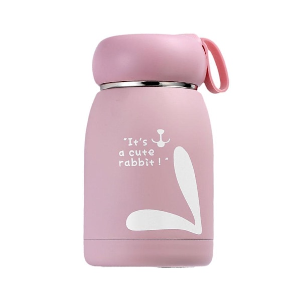 Söt Flaska Bärbar Termosmugg Isolering Kopp Kaffekopp Flaskor Vakuum H0 X5T4 pink 320ml