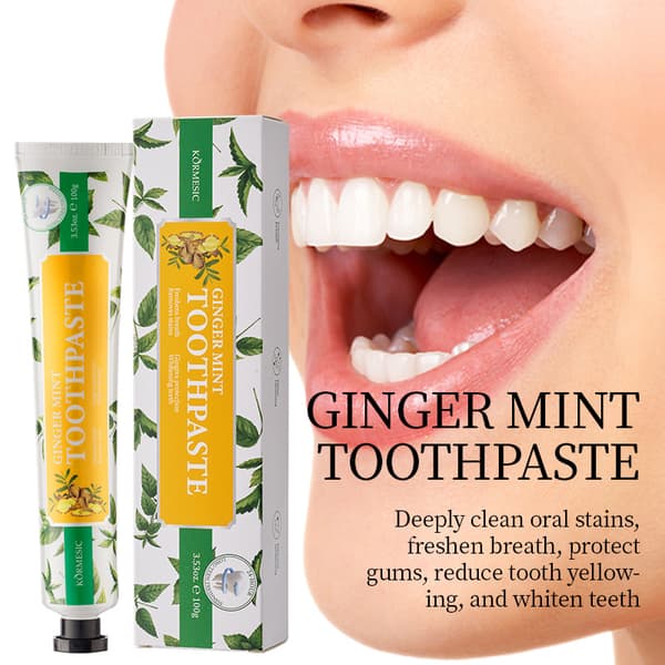 Ingefära och mint tandkräm för munhygien