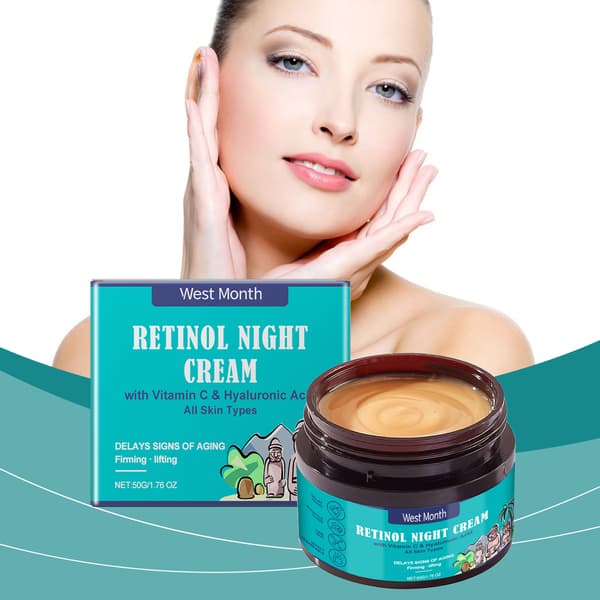 Retinol Ansiktskräm: Återfuktande, Hydrerande, Förbättrar Ansiktshudens Mjukhet och Fasthet - Närande Kräm