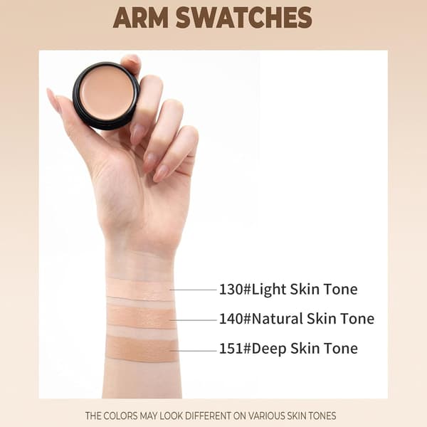Concealer Fuld Dækning Langtidsholdbar Dækstift Makeup Under Øjenbryner Farvekorrigerende Concealer til Mørke Rande (03)
