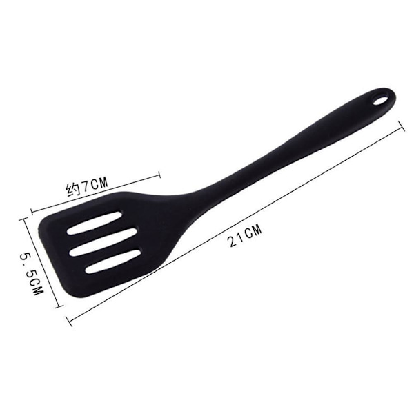 Köksredskap Silikon Fiskskiva Äggvändare Spårsked Skrapa Spatel Ny S9 red 1pcs
